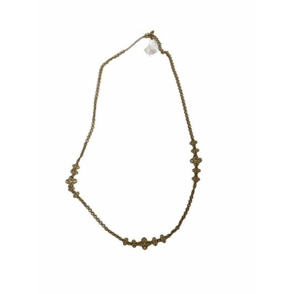 Lia Sophia Womens Matte Gold Celtic Style Necklace Lobster Clasp